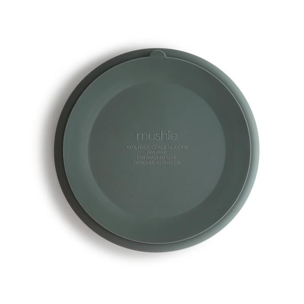 Mushie siliconen bord thyme green