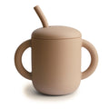Mushie siliconen sippy cup met oren natural