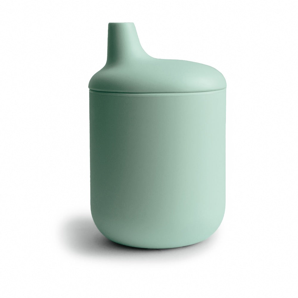 Mushie siliconen tuitbeker cambridge blue