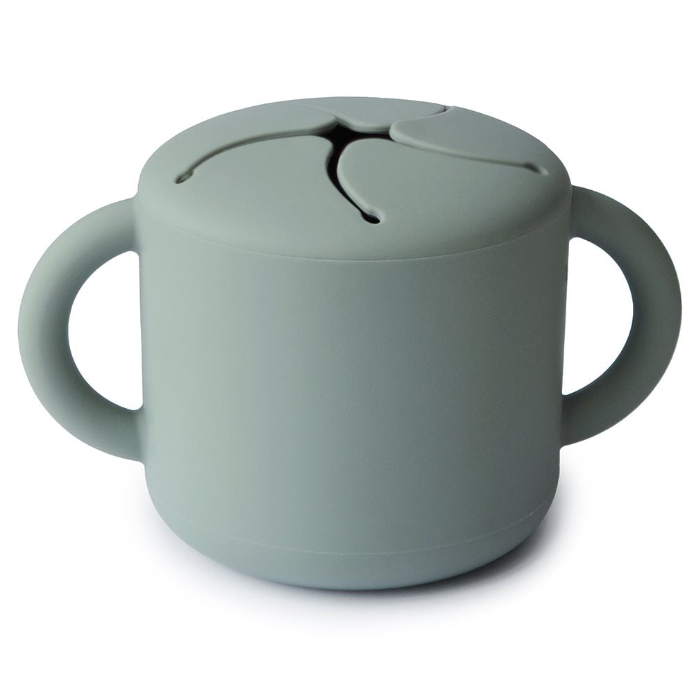 Mushie snack cup cambridge blue