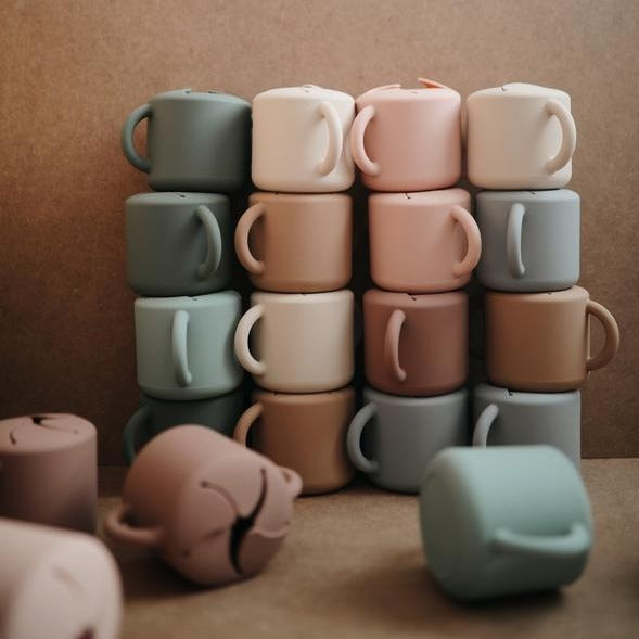 Mushie snack cup cloudy mauve kopen