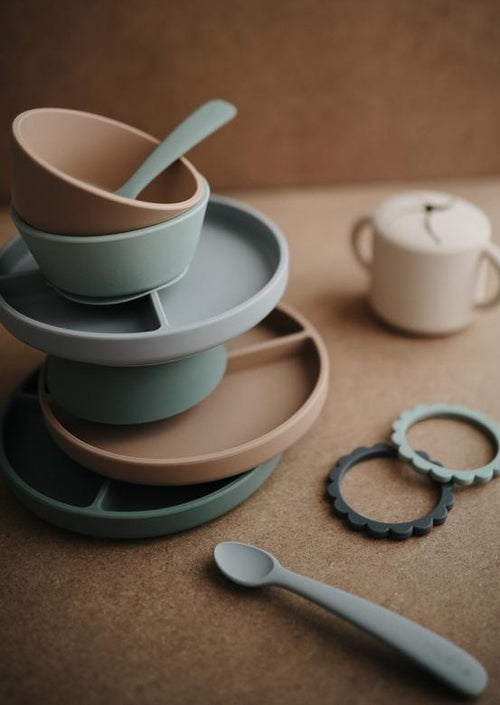 Mushie snack cup stone