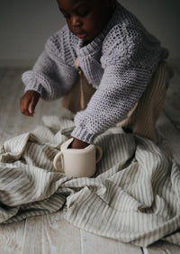 Mushie snack cup stone