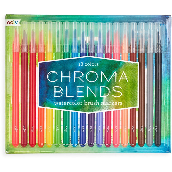 OOLY waterverf brush stiften 18 stks 6 jr+