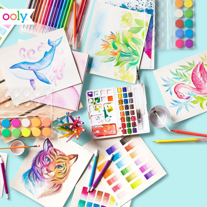 OOLY waterverf brush stiften 18 stks 6 jr+