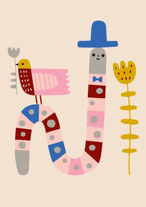 Petit Monkey ansichtkaart Early rise