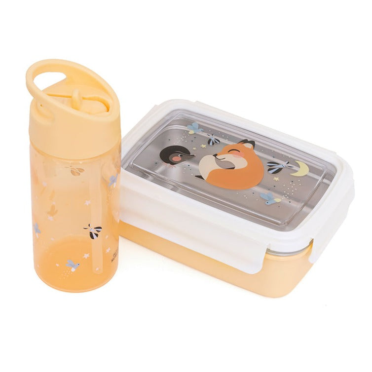 Petit Monkey broodtrommel bento fox PP + tritan + RVS