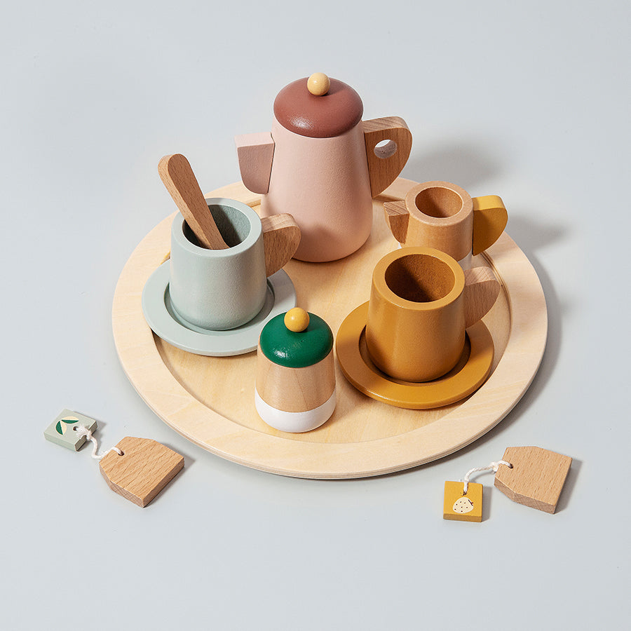 Petit Monkey houten theeservies 3jr+
