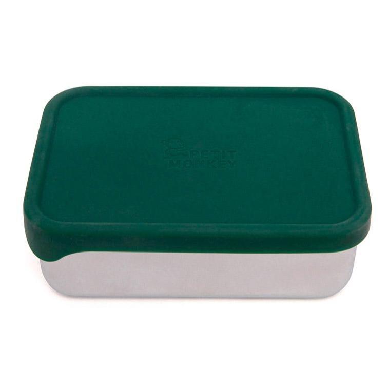 Petit Monkey lunchbox RVS Riley pine 17x13