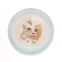 Petit Monkey melamine bord animal cradle blue