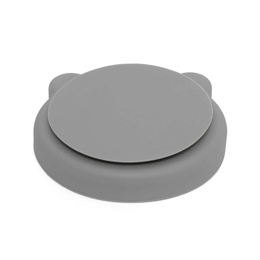 Petit Monkey siliconen bord bear pewter green