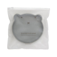 Petit Monkey siliconen bord bear pewter green