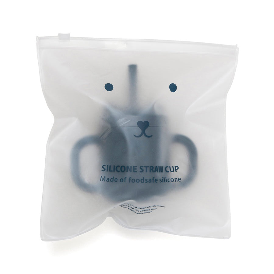 Petit Monkey siliconen sippy cup met oren balsam blue