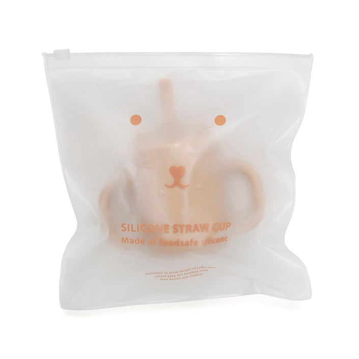 Petit Monkey siliconen sippy cup met oren honey