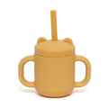 Petit Monkey siliconen sippy cup met oren ochre