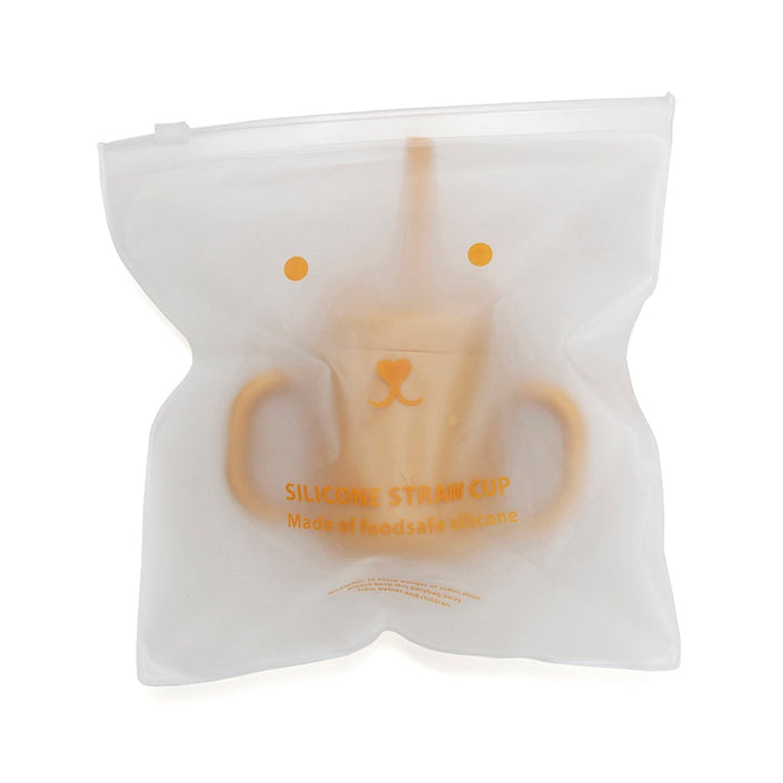 Petit Monkey siliconen sippy cup met oren ochre