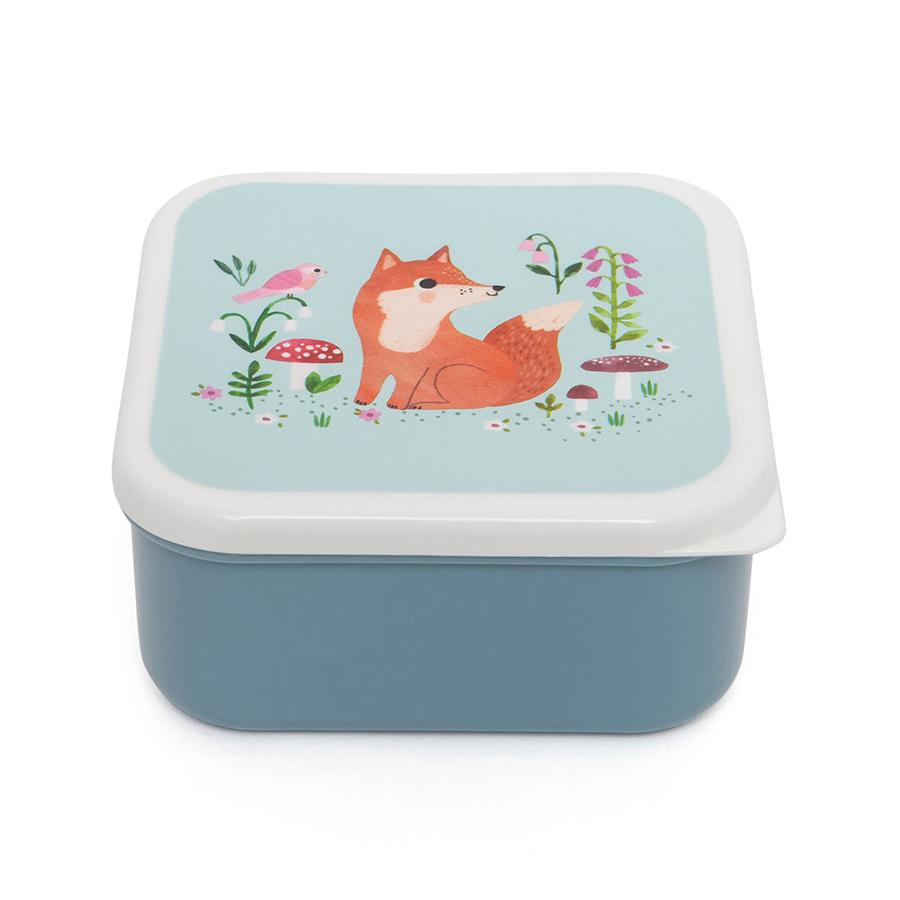 Petit Monkey snackbox set woodland blue 12 x 12 cm LB33-R