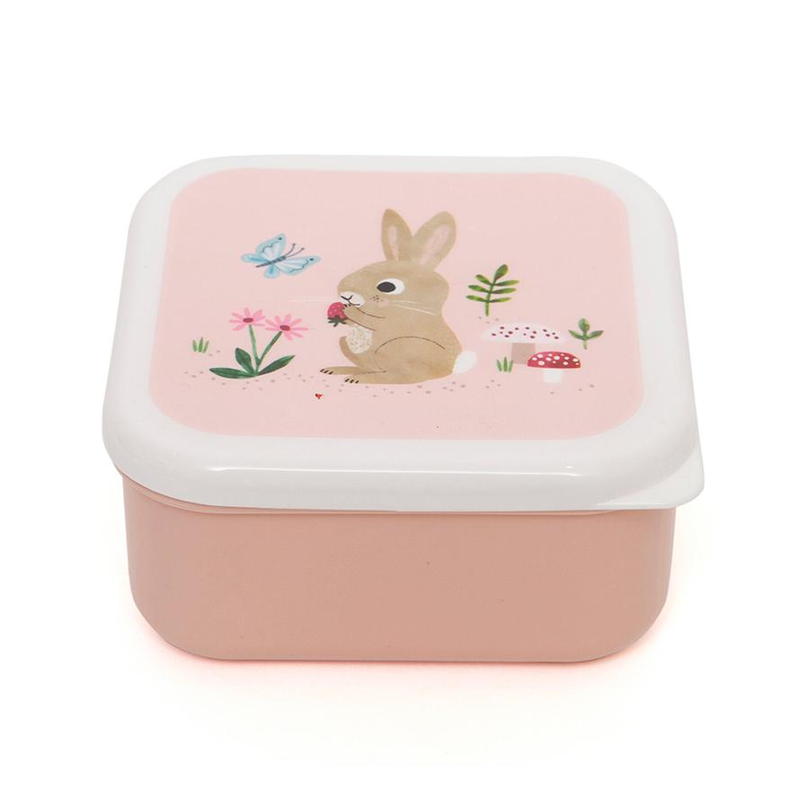 Petit Monkey snackbox set woodland blue 12 x 12 cm PP + PE