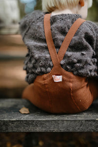 Silly Silas maillot met voetjes katoen cinnamon 6-12 m