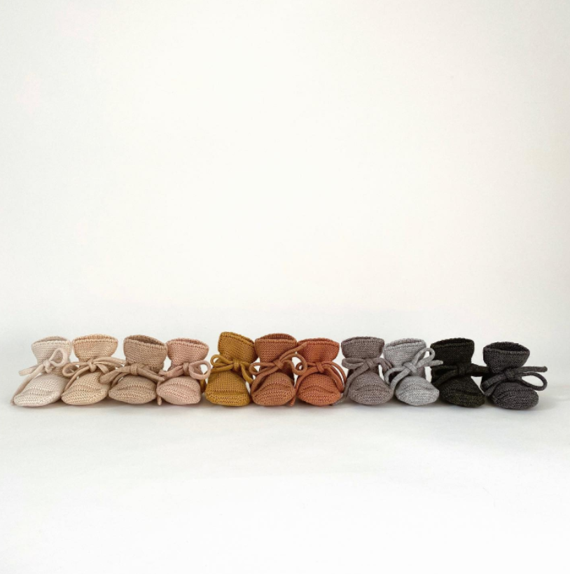 HVID slofjes grey melange 0-9 mnd 5404027800264