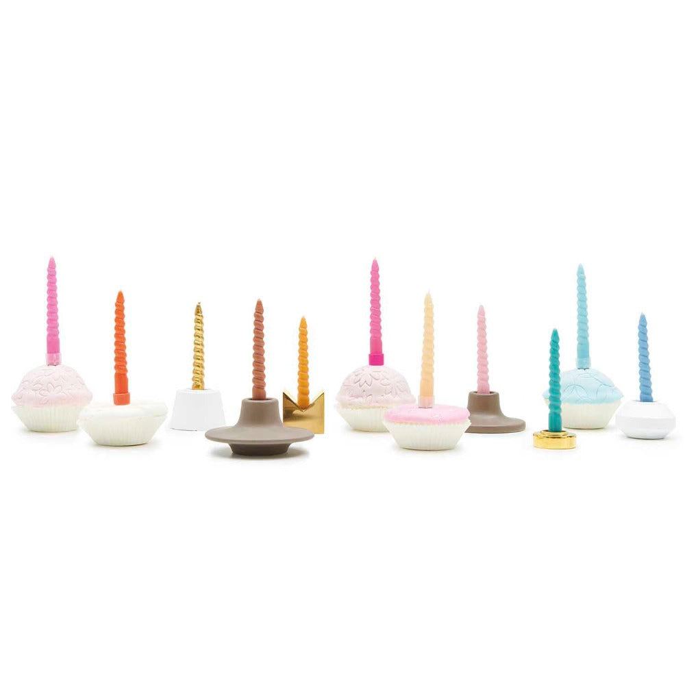 Spiraal kaarsen goud 10 cm set van 10 4051271212841