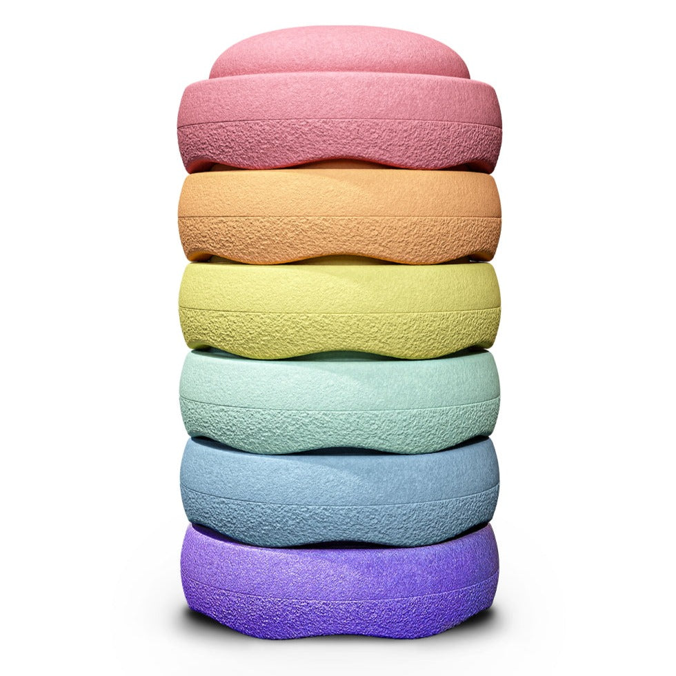 Stapelstein original regenboog pastel 6 stks