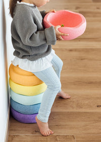 Stapelstein original regenboog pastel 6 stks