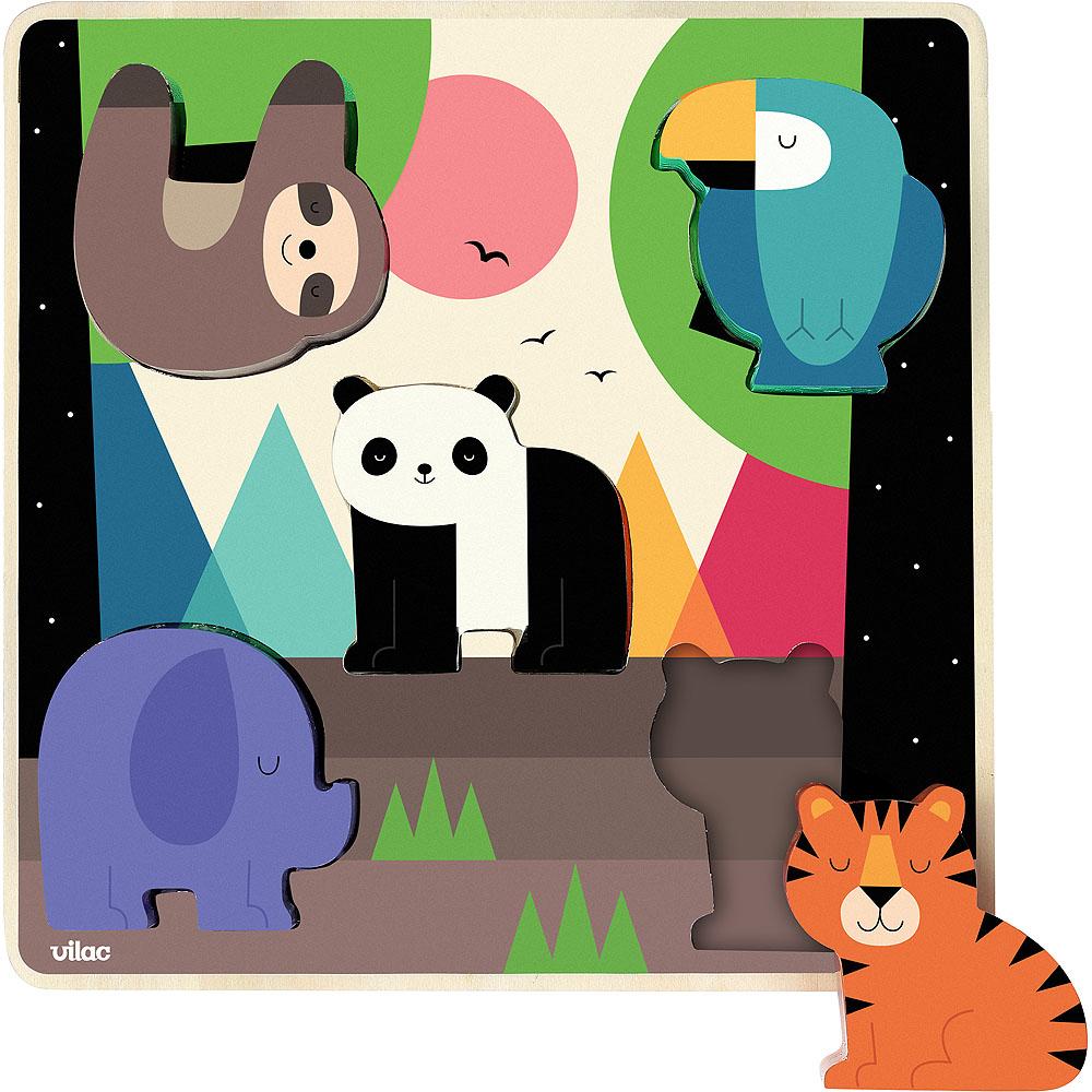 VILAC puzzel met geluid jungle 5 stks / 18 m+ 3048700074034