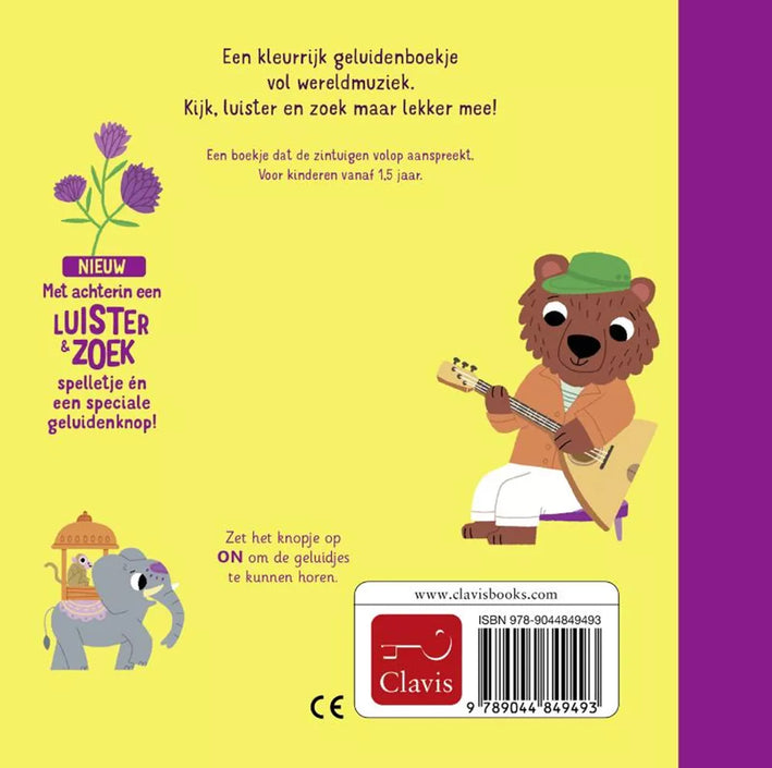 Wereldmuziek - geluidenboek 1 jr+