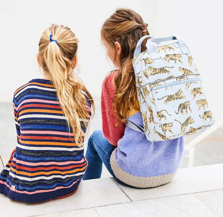 Petit Monkey kinderrugzak tijger grijs L