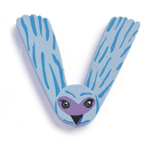 DJECO houten letter animal V