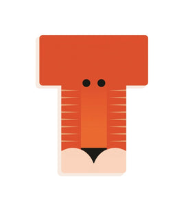 DJECO houten letter designed animal T