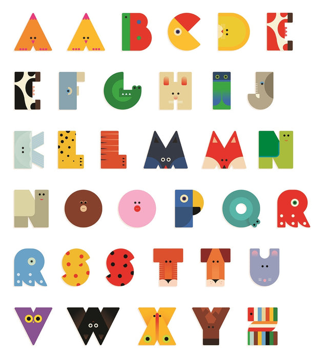 DJECO houten letter designed animal L