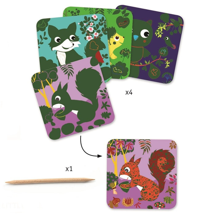 DJECO kraskaarten Kleine dieren 3 jr+