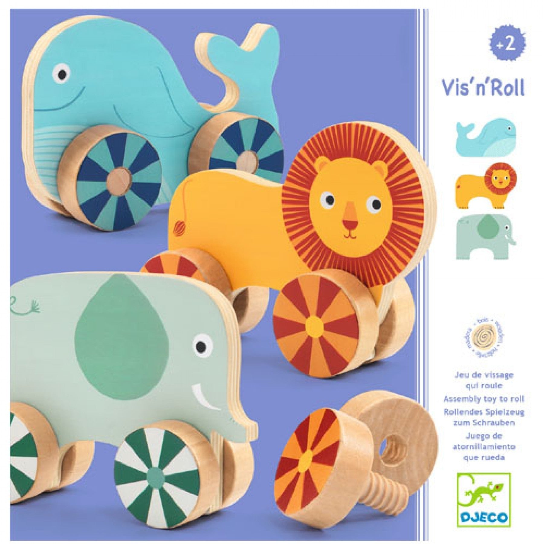 DJECO schroefdieren Vis'n'Roll 2jr+