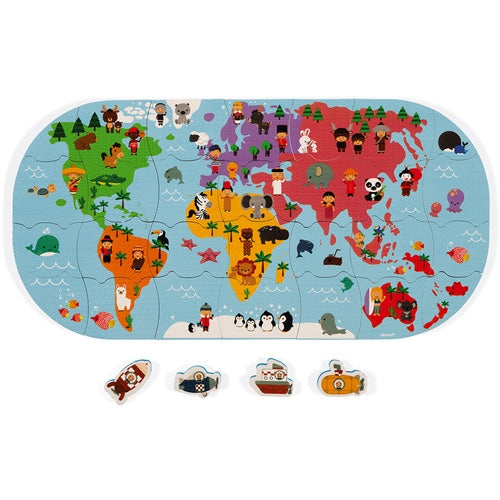 JANOD badpuzzel Wereldkaart 3jr+ kopen