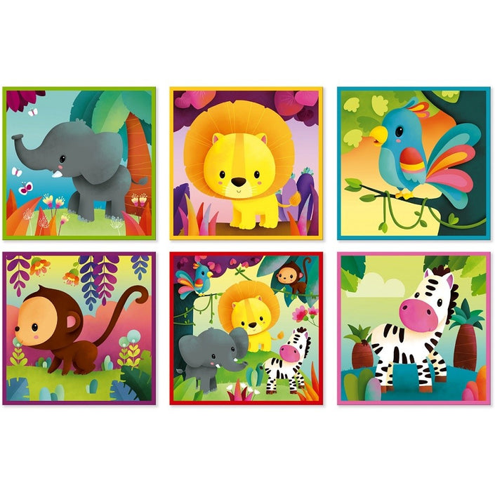 JANOD blokpuzzel jungledieren 2 jr+ / 9 stks