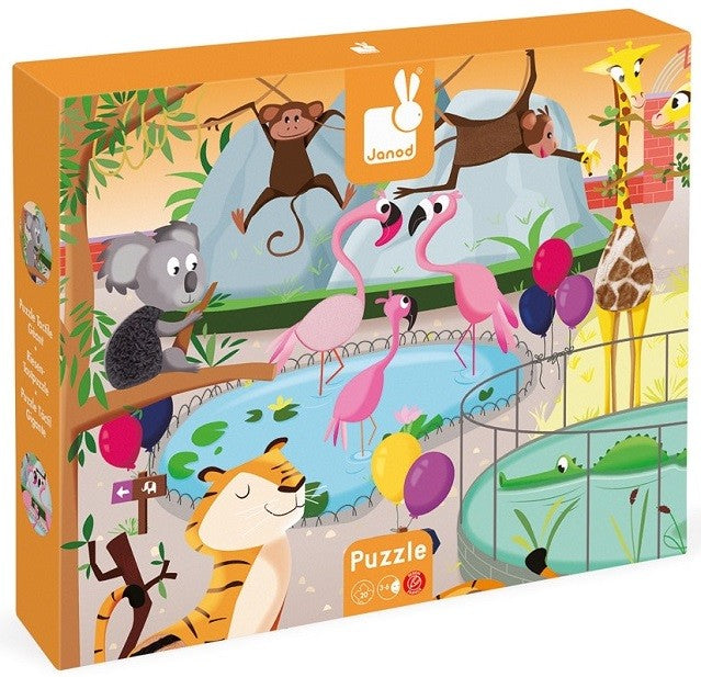 JANOD voelpuzzel dierentuin 3 jr+ / 20 stks