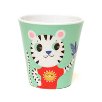 Petit Monkey melamine beker leeuw en tijger munt