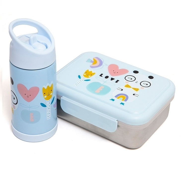 Petit Monkey drinkfles RVS panda love 8719244225279