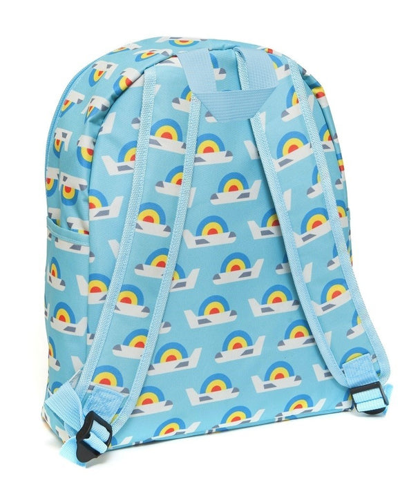 Petit Monkey kinderrugzak airplanes blue