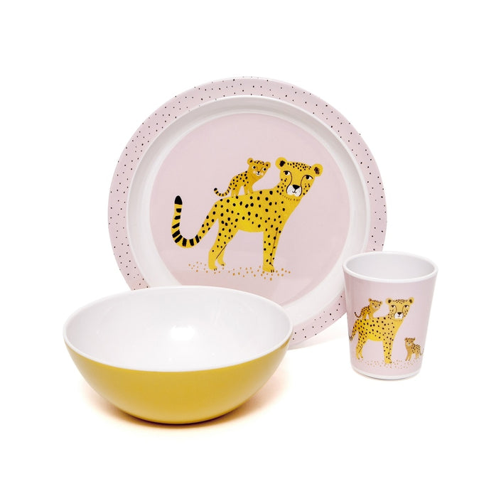 Petit Monkey melamine bord leopard orchid rand