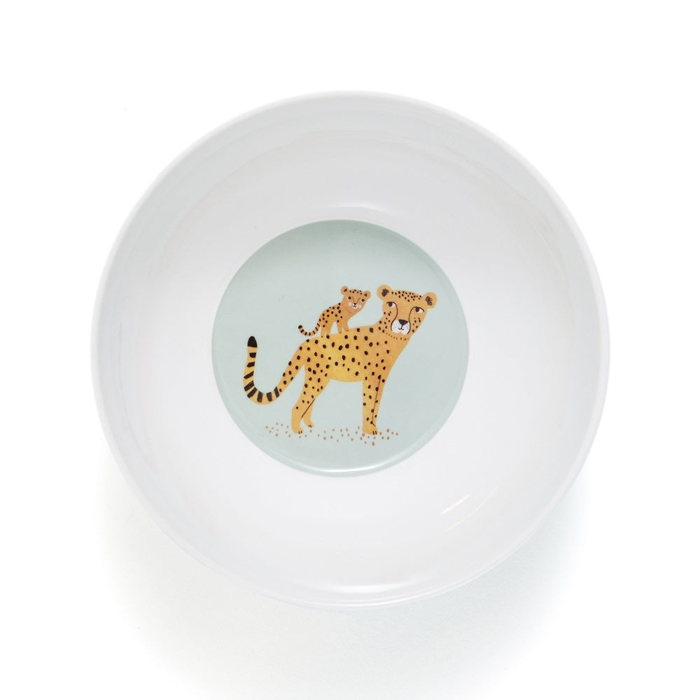 Petit Monkey melamine kom leopard aqua kopen