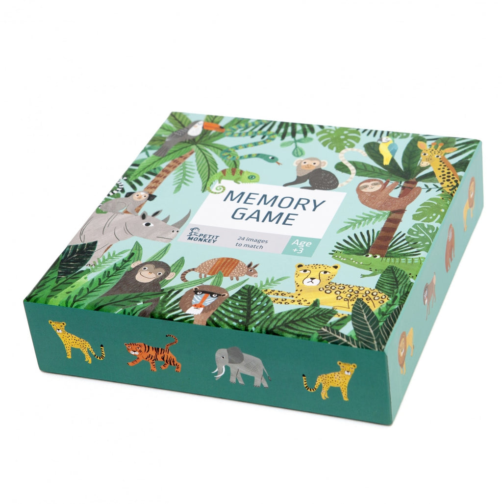 Petit Monkey Memo Game Jungle animals 48 stks / 3jr+ stevig karton