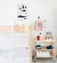 Petit Monkey poster B&W animals grey 50 x 70 cm