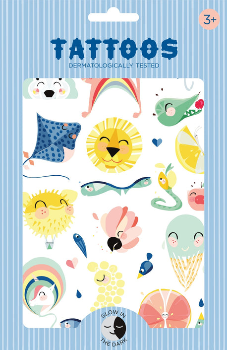 Petit Monkey tattoo's Shiny lion glow in the dark