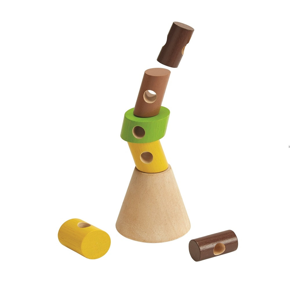Plan Toys stapel en rijgspel 3 jr+