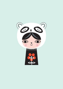 Petit Monkey ansichtkaart Miss Panda