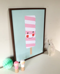 Petit Monkey poster twister softgreen 50 x 70 cm