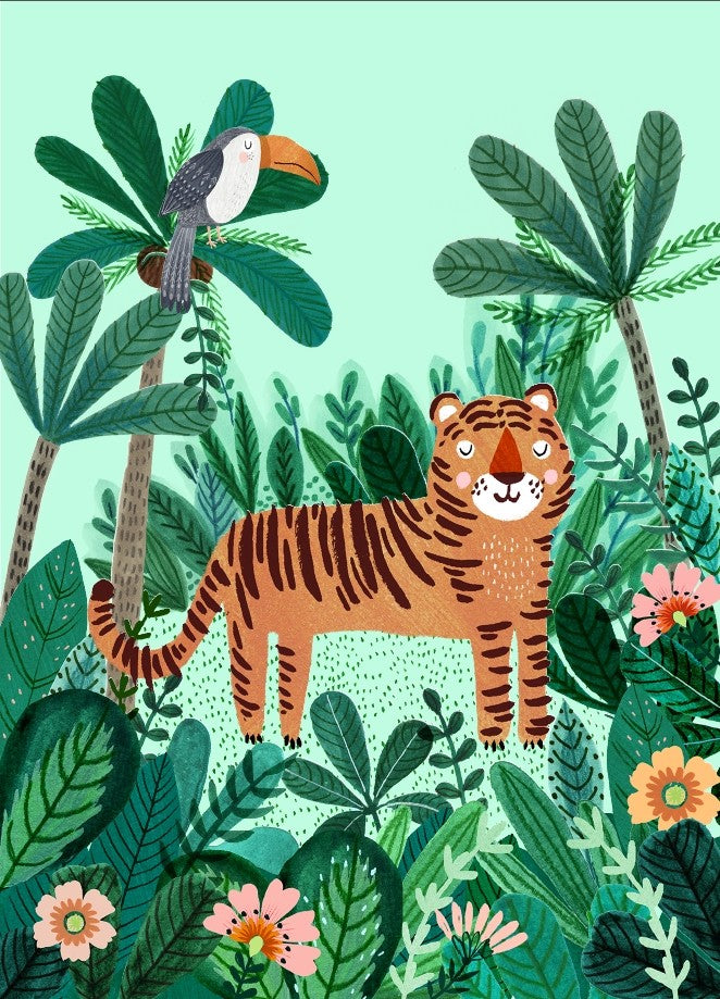 Petit Monkey poster Tiger 50 x 70 cm kopen
